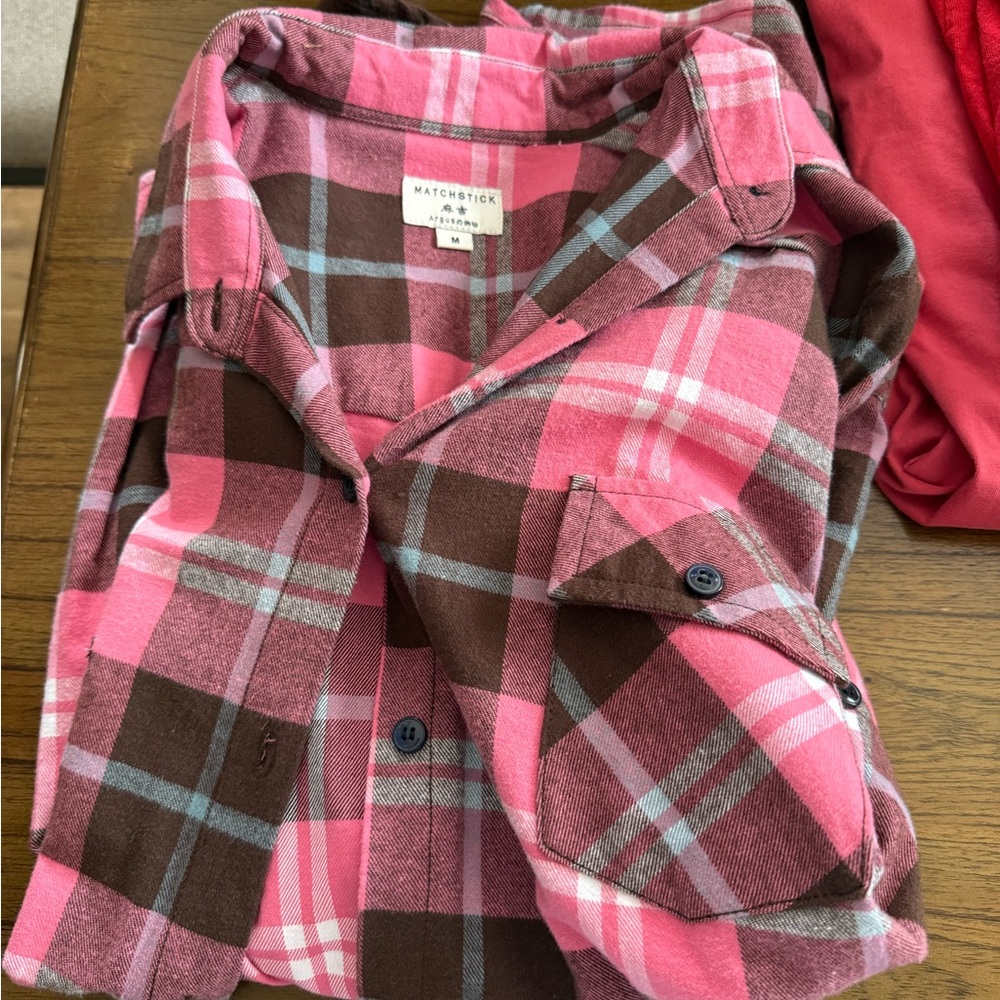Kids Pink and Brown Plaid Jacket